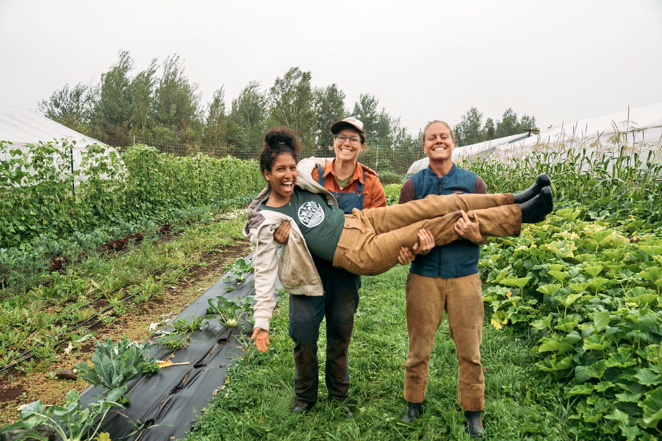 WWOOFers and host in Minnesota