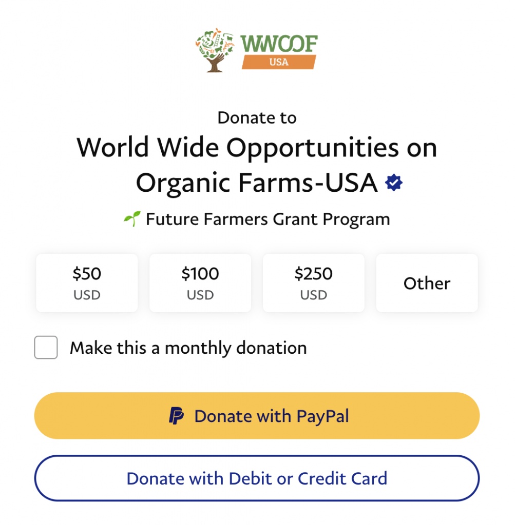 Donate to WWOOF